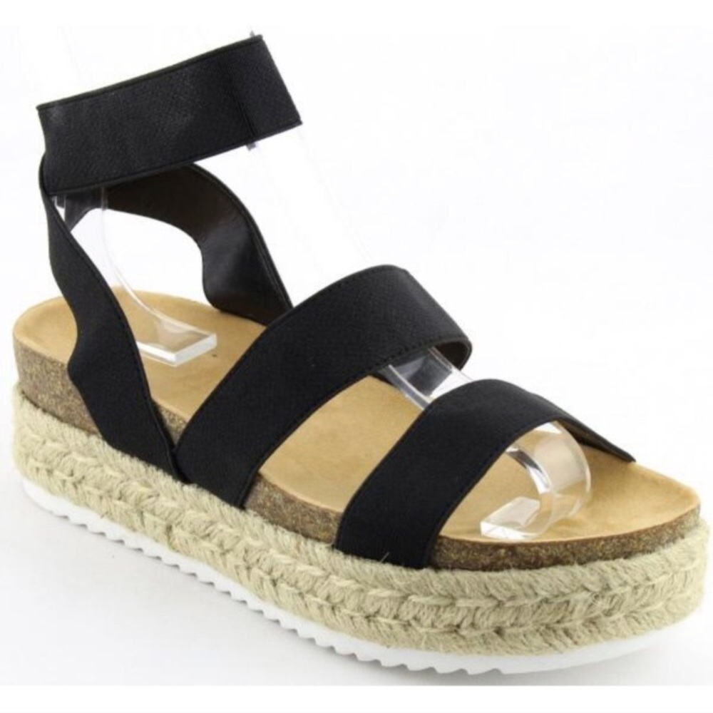 Black Espadrille Sandals